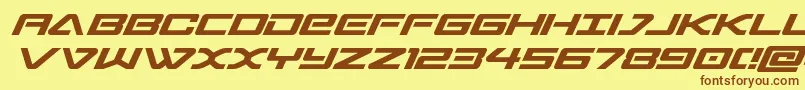 sabreshark-fontti – ruskeat fontit keltaisella taustalla