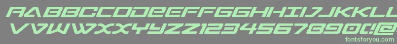sabreshark-Schriftart – Grüne Schriften auf grauem Hintergrund