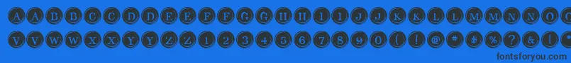TypeKeysFilled Font – Black Fonts on Blue Background