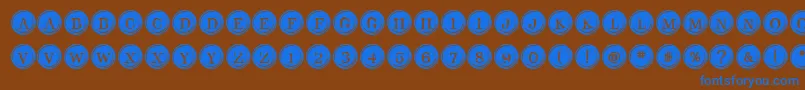 Шрифт TypeKeysFilled – синие шрифты на коричневом фоне