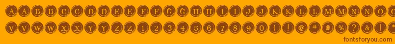 TypeKeysFilled Font – Brown Fonts on Orange Background