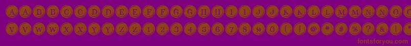 TypeKeysFilled Font – Brown Fonts on Purple Background