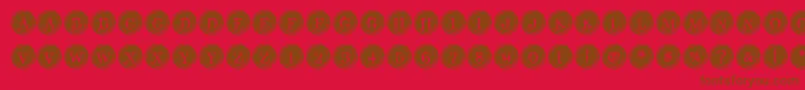 TypeKeysFilled Font – Brown Fonts on Red Background