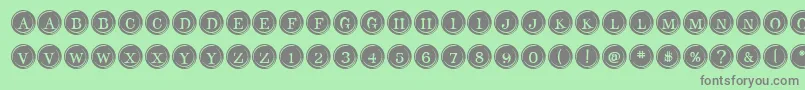 TypeKeysFilled Font – Gray Fonts on Green Background