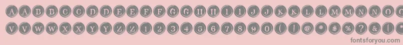 TypeKeysFilled Font – Gray Fonts on Pink Background