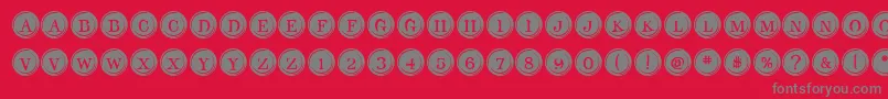 TypeKeysFilled Font – Gray Fonts on Red Background