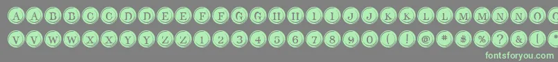 TypeKeysFilled Font – Green Fonts on Gray Background