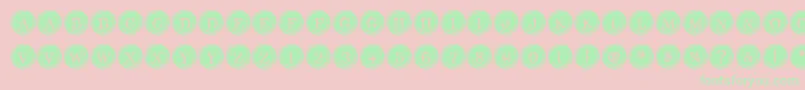 TypeKeysFilled Font – Green Fonts on Pink Background