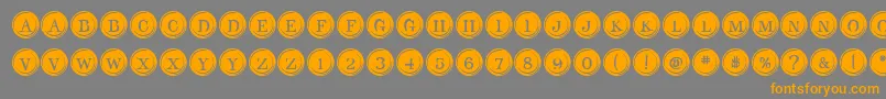 TypeKeysFilled Font – Orange Fonts on Gray Background