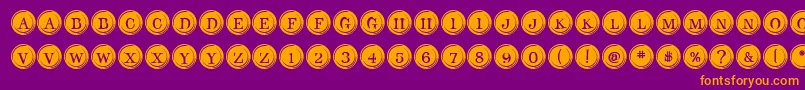 TypeKeysFilled Font – Orange Fonts on Purple Background