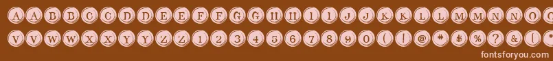 フォントTypeKeysFilled – 茶色の背景にピンクのフォント