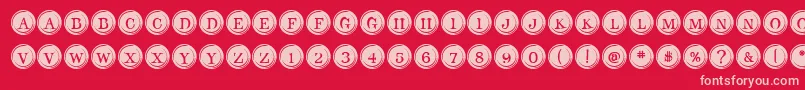 TypeKeysFilled Font – Pink Fonts on Red Background