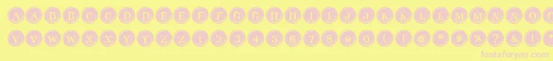TypeKeysFilled Font – Pink Fonts on Yellow Background