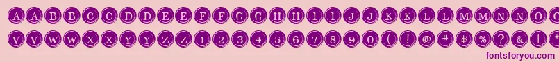 TypeKeysFilled Font – Purple Fonts on Pink Background