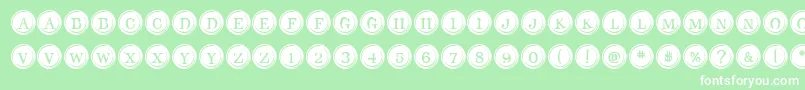 TypeKeysFilled Font – White Fonts on Green Background