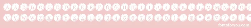 TypeKeysFilled Font – White Fonts on Pink Background