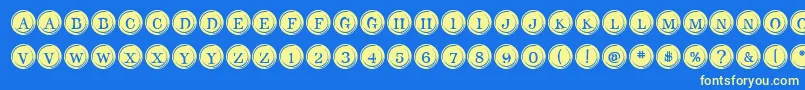 fuente TypeKeysFilled – Fuentes Amarillas Sobre Fondo Azul