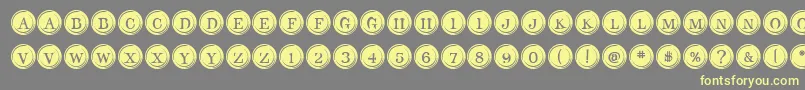 TypeKeysFilled Font – Yellow Fonts on Gray Background