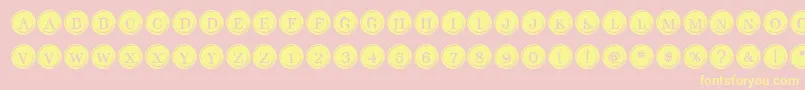 TypeKeysFilled Font – Yellow Fonts on Pink Background