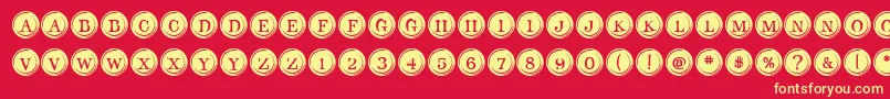 TypeKeysFilled Font – Yellow Fonts on Red Background