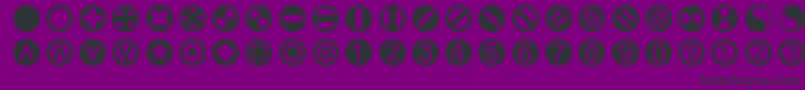 Linotypetapestrycircle Font – Black Fonts on Purple Background