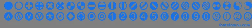 Linotypetapestrycircle Font – Blue Fonts on Gray Background