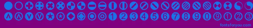 Linotypetapestrycircle Font – Blue Fonts on Purple Background