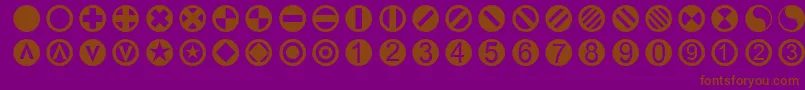 Linotypetapestrycircle Font – Brown Fonts on Purple Background