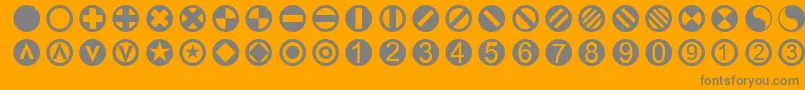 Linotypetapestrycircle Font – Gray Fonts on Orange Background