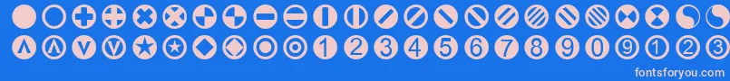 Linotypetapestrycircle Font – Pink Fonts on Blue Background