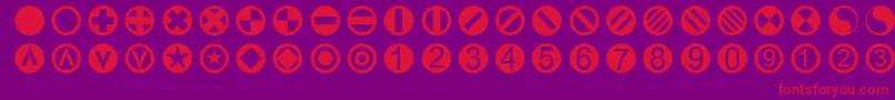 Linotypetapestrycircle Font – Red Fonts on Purple Background