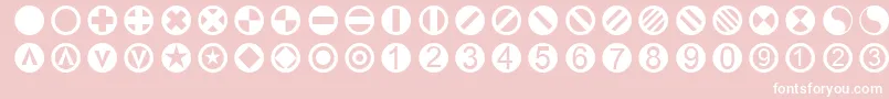 Linotypetapestrycircle Font – White Fonts on Pink Background