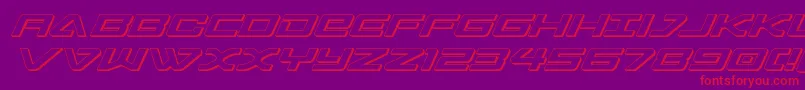 sabreshark3d Font – Red Fonts on Purple Background