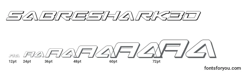 Sabreshark3d Font Sizes