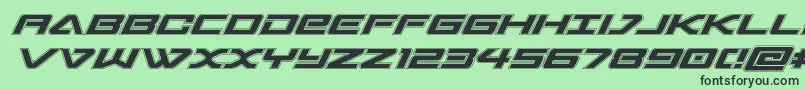 sabresharkacad Font – Black Fonts on Green Background