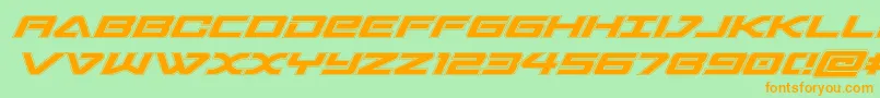 sabresharkacad Font – Orange Fonts on Green Background