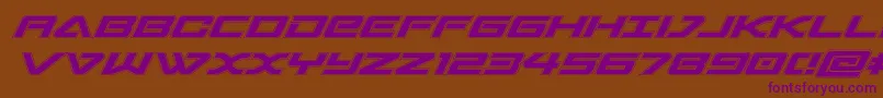 sabresharkacad-Schriftart – Violette Schriften auf braunem Hintergrund