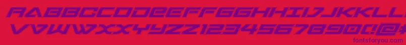 sabresharkacad Font – Purple Fonts on Red Background