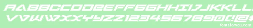 sabresharkacad Font – White Fonts on Green Background