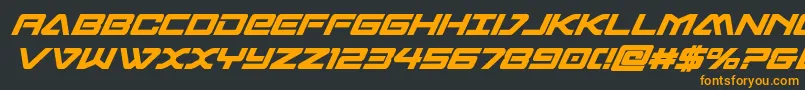 sabresharkboldcond Font – Orange Fonts on Black Background