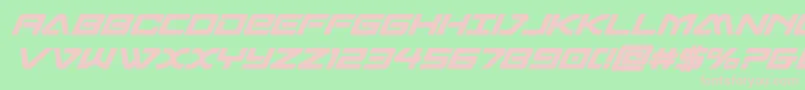 sabresharkboldcond Font – Pink Fonts on Green Background