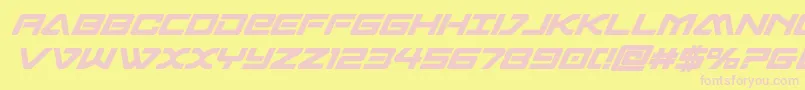 sabresharkboldcond Font – Pink Fonts on Yellow Background