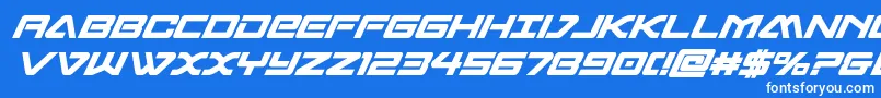 Шрифт sabresharkboldcond – белые шрифты на синем фоне