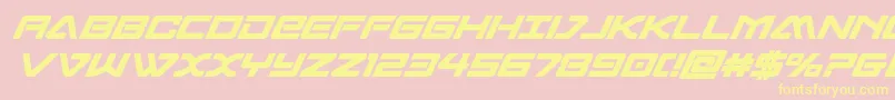 sabresharkboldcond Font – Yellow Fonts on Pink Background