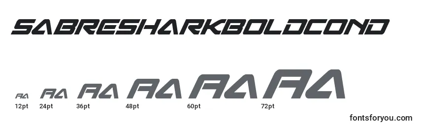 Sabresharkboldcond Font Sizes