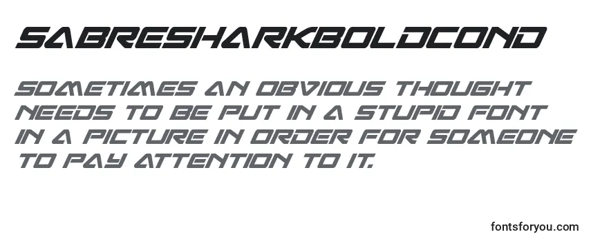 Sabresharkboldcond Font