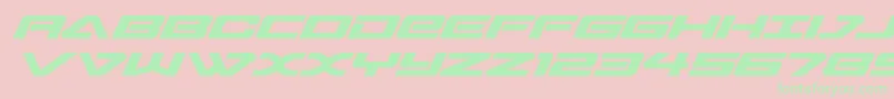 sabresharkboldexpand Font – Green Fonts on Pink Background