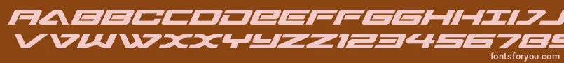 Czcionka sabresharkboldexpand – różowe czcionki na brązowym tle