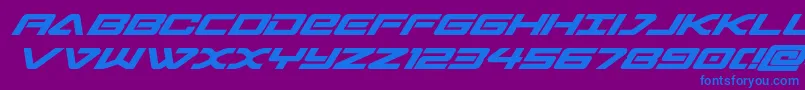 sabresharkboldital Font – Blue Fonts on Purple Background