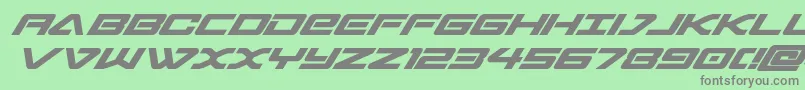 sabresharkboldital Font – Gray Fonts on Green Background